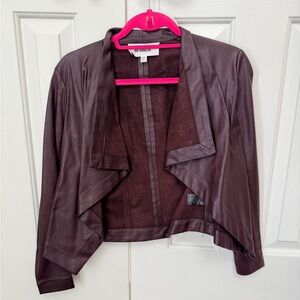 BB Dakota faux leather jacket burgundy xs